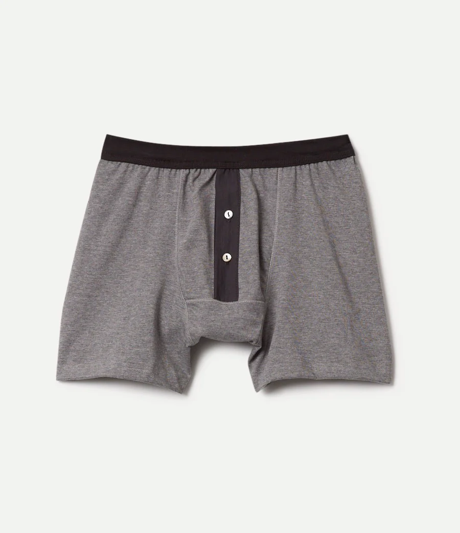 255 Loopwheeled Midweight Button Fly Boxer