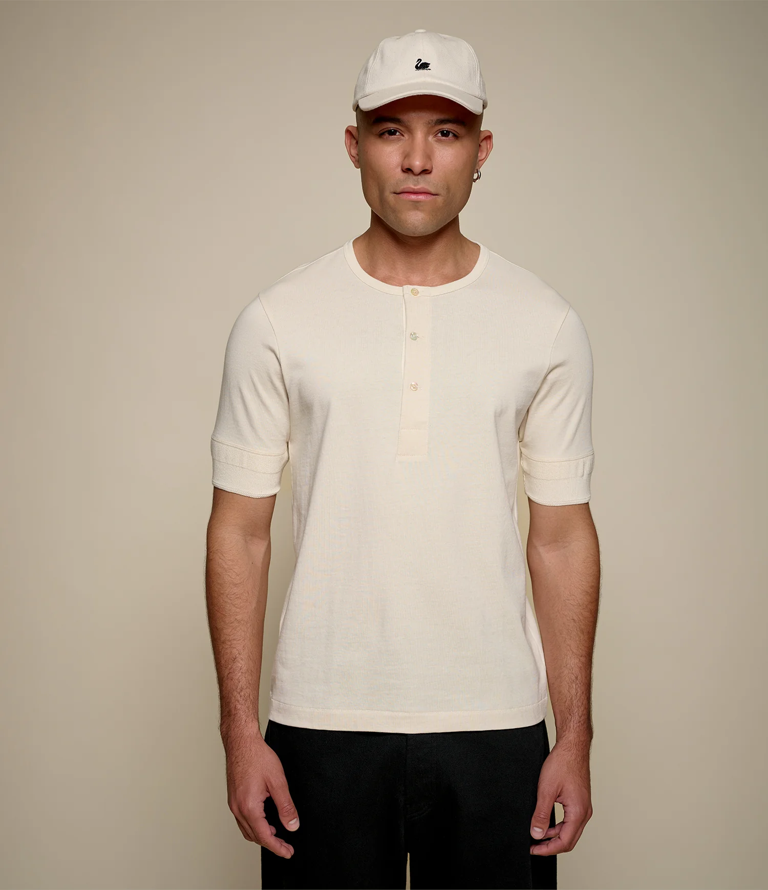 2M07 Mid-Century Machine Refined Fit Short Sleeve Henley
