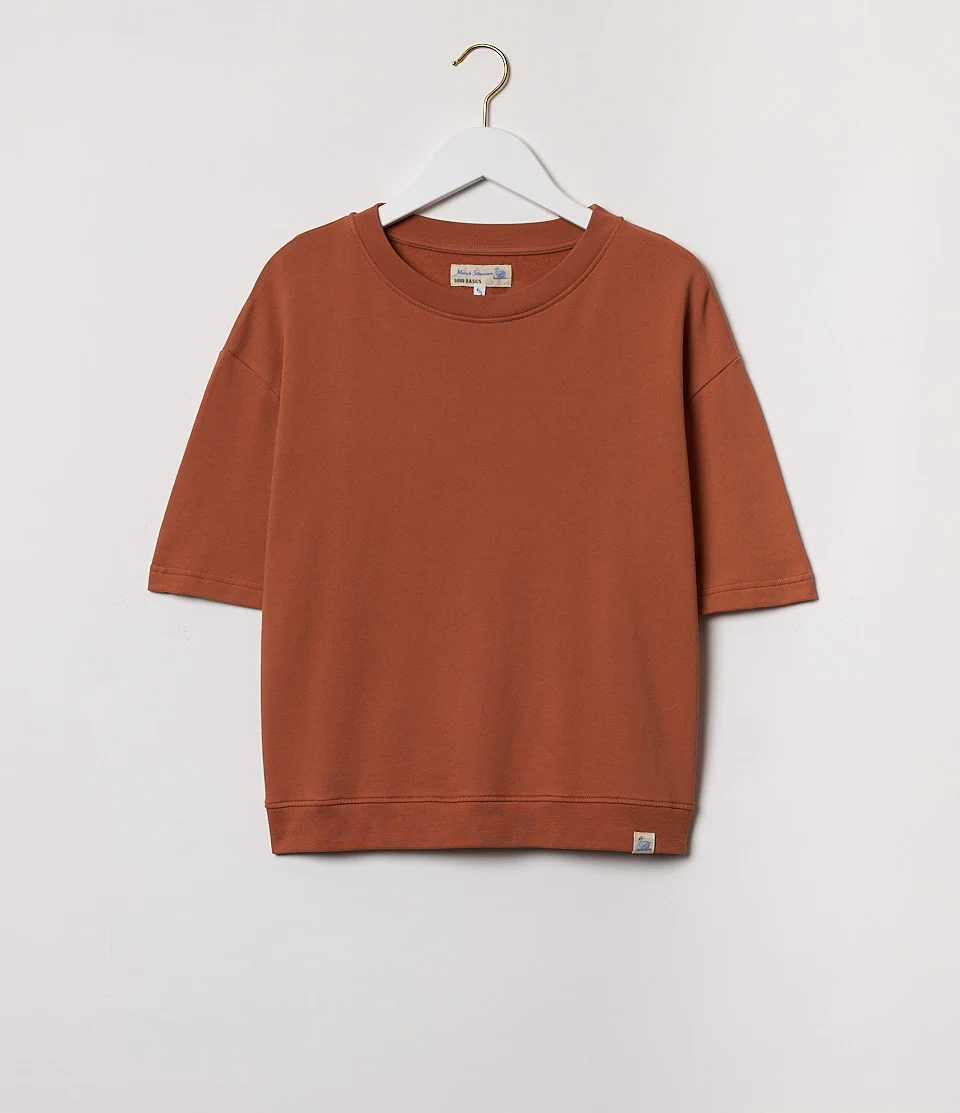 Cropped Lightweight American Fleece Women's Short Sleeve Sweatshirt - Image 2
