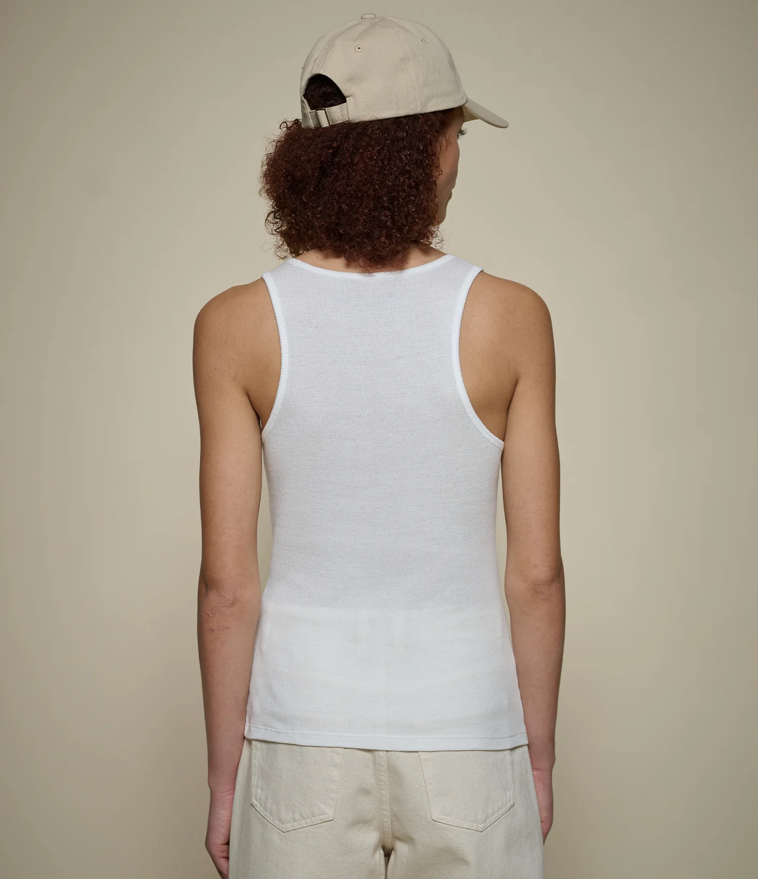 Fine Ribbed Cotton Women's Singlet - Image 3