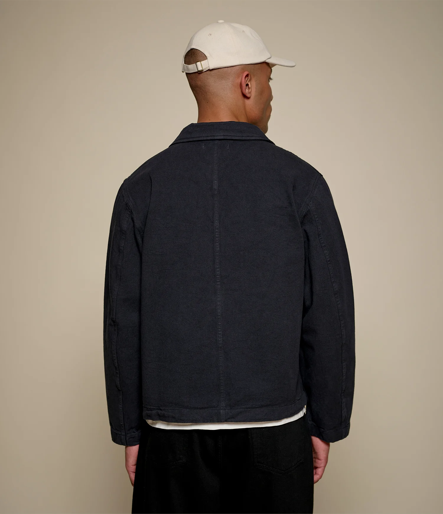 Cropped Worker's Cotton Twill Jacket - Image 4
