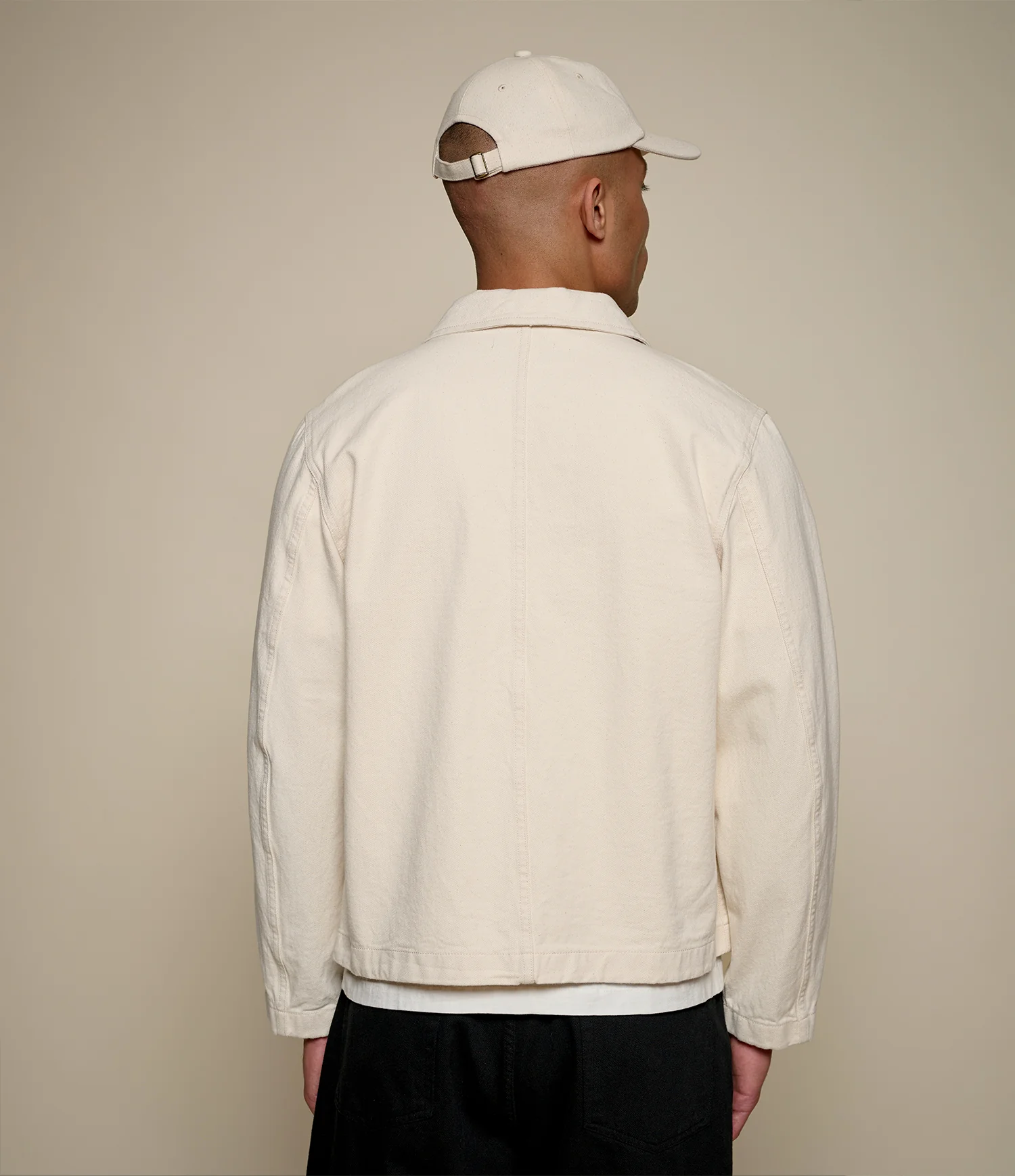Cropped Worker's Cotton Twill Jacket - Image 5