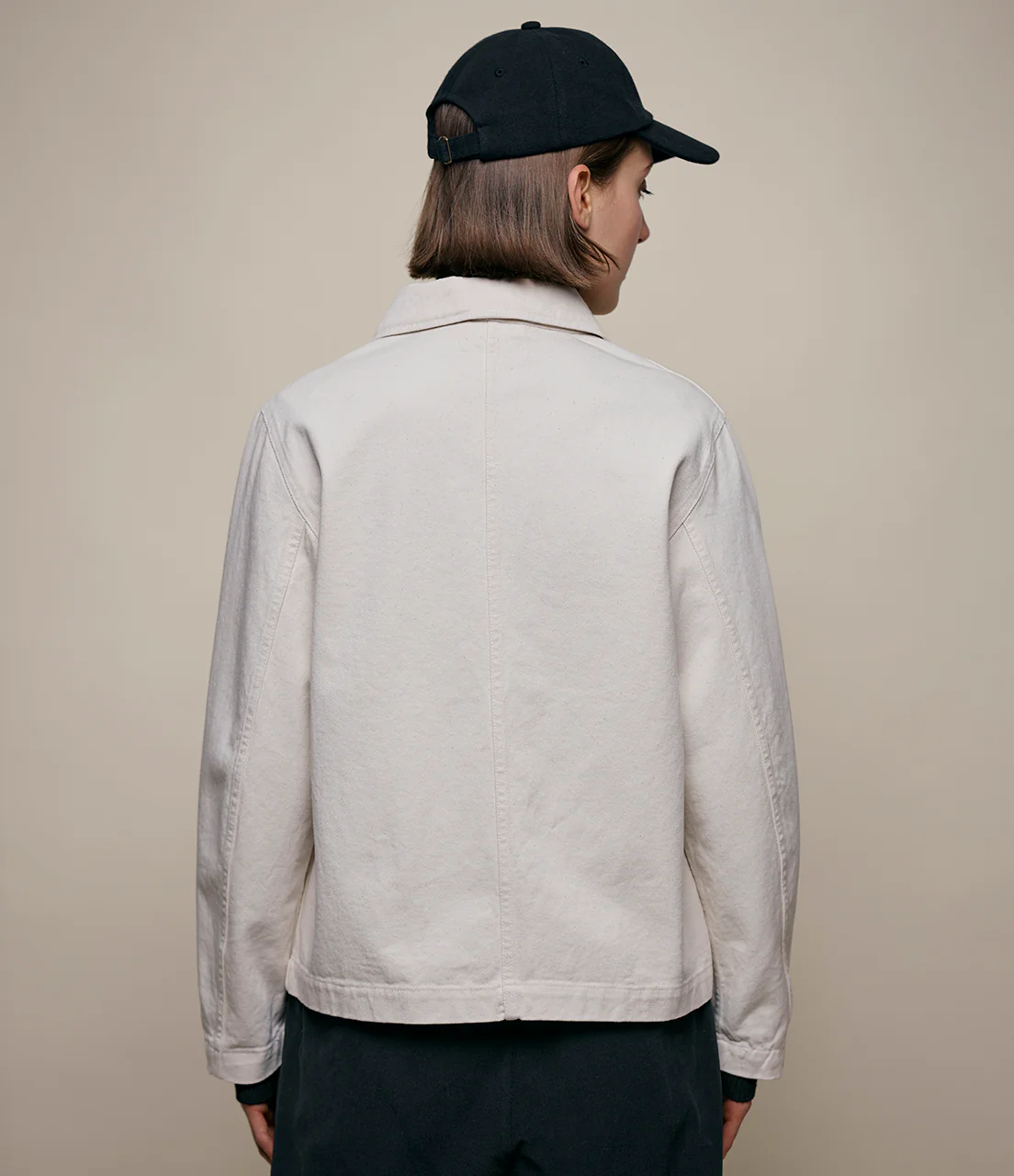 Cropped Worker's Cotton Twill Jacket - Image 6
