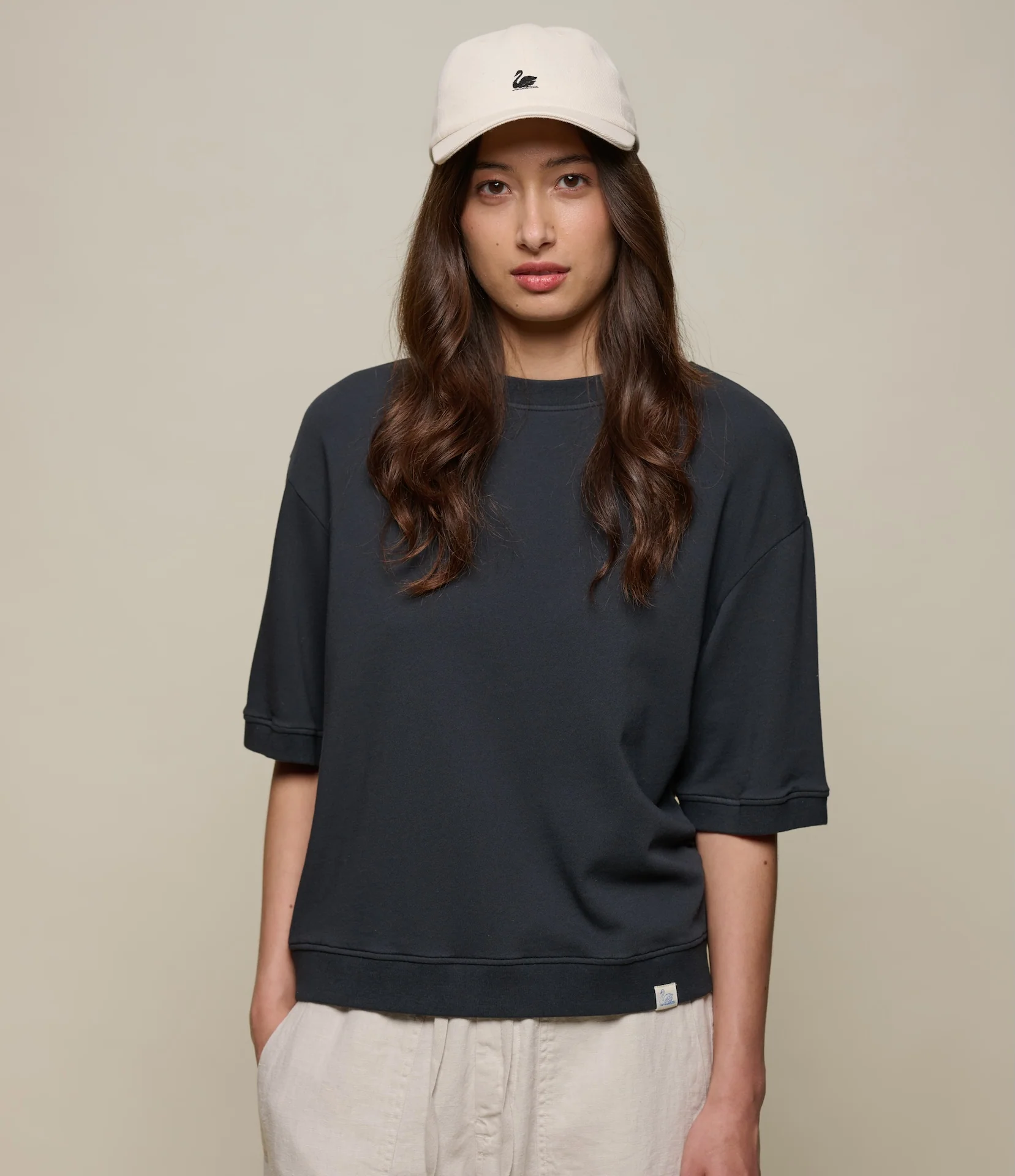 Lightweight American Fleece Women's Short Sleeve Sweatshirt