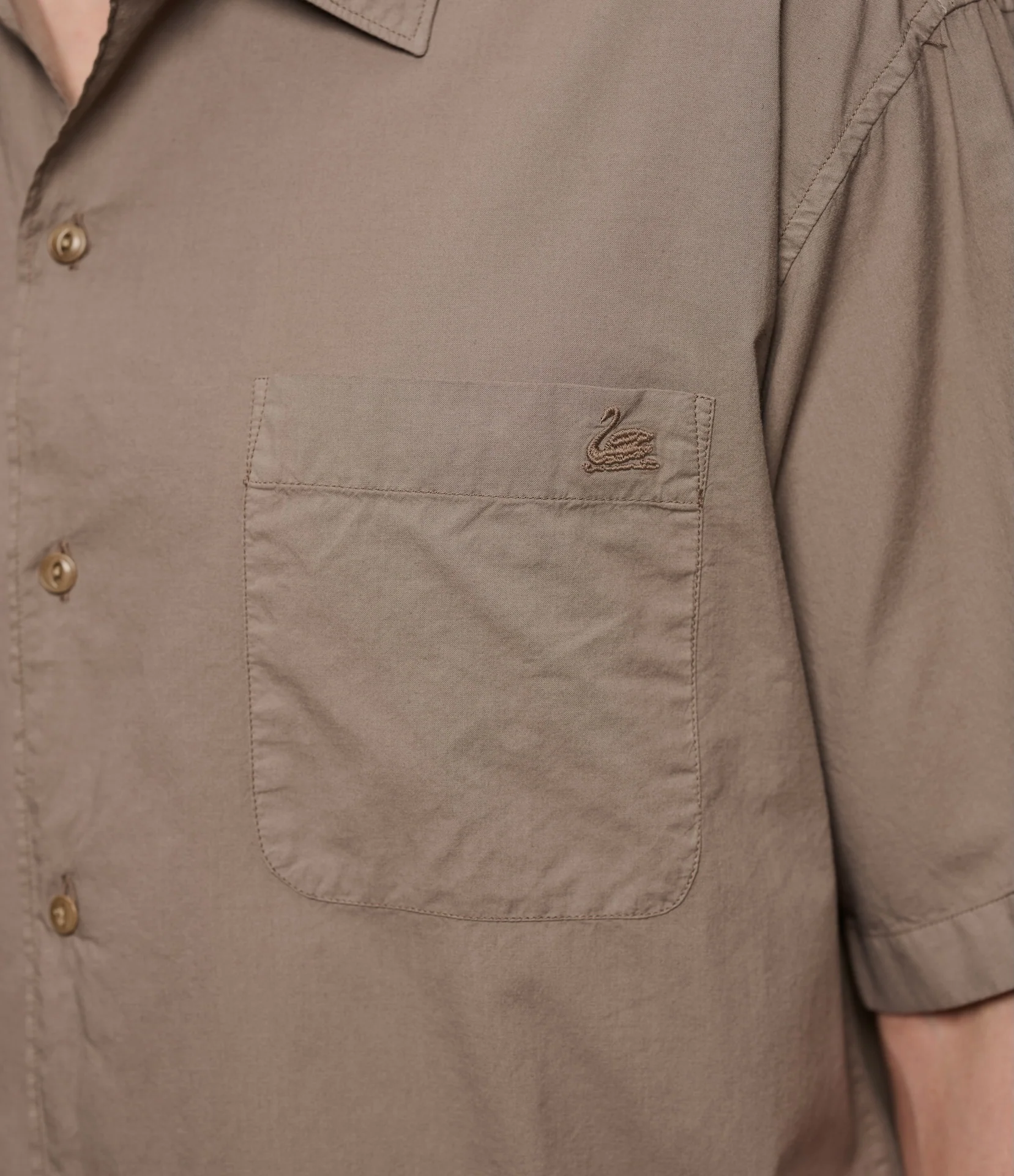 Lightweight Cotton Poplin Short Sleeve Shirt - Image 4
