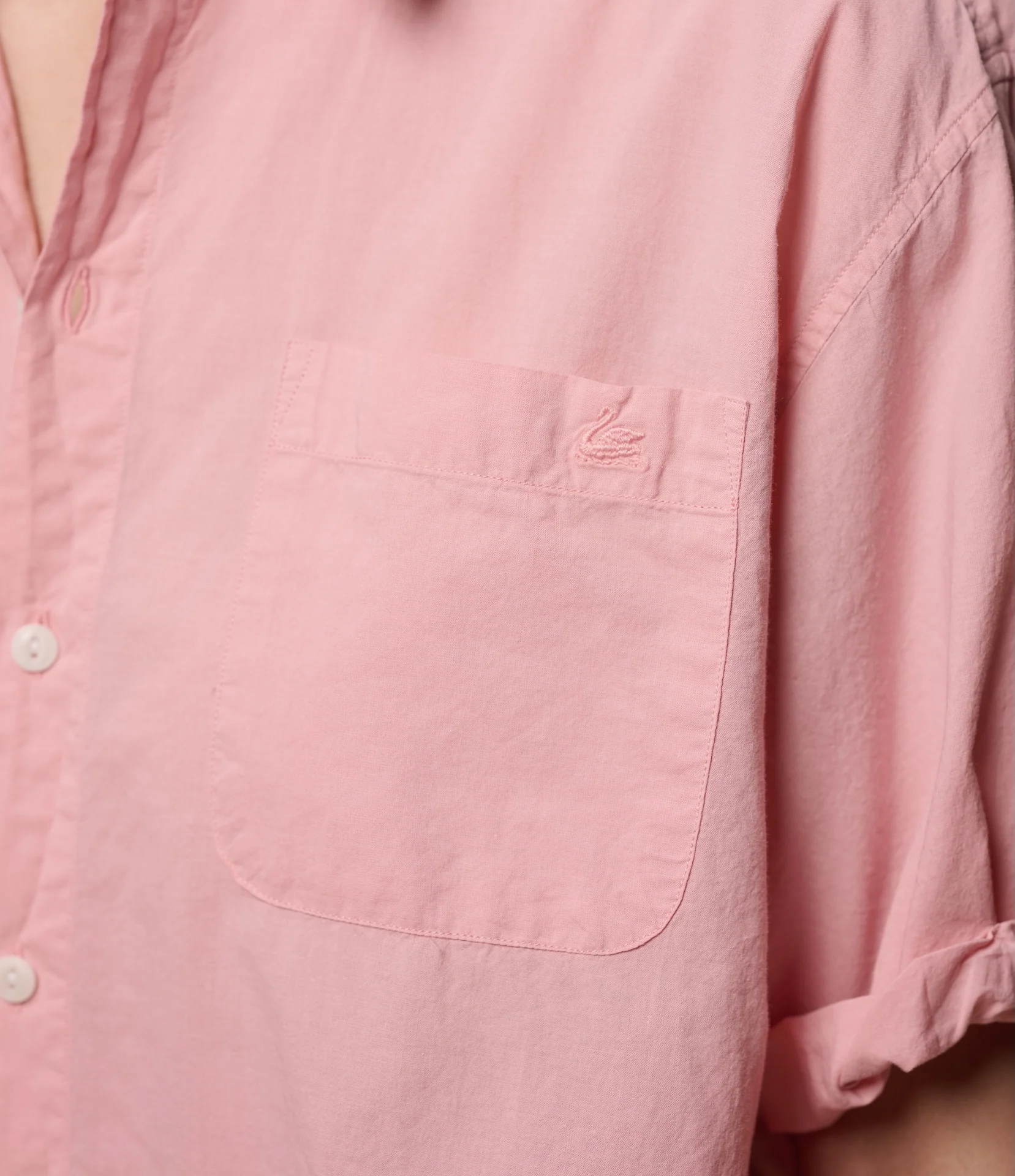Lightweight Cotton Poplin Women's Shirt with Rolled-Up Sleeves - Image 4