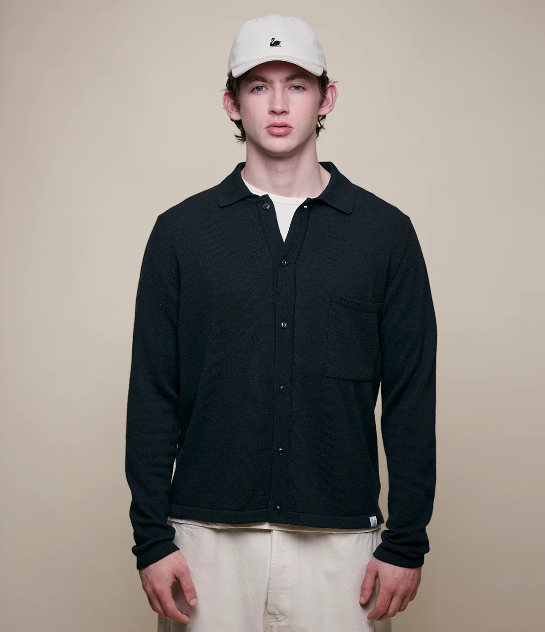 Merino Wool-Cashmere-Silk Long Sleeve Shirt