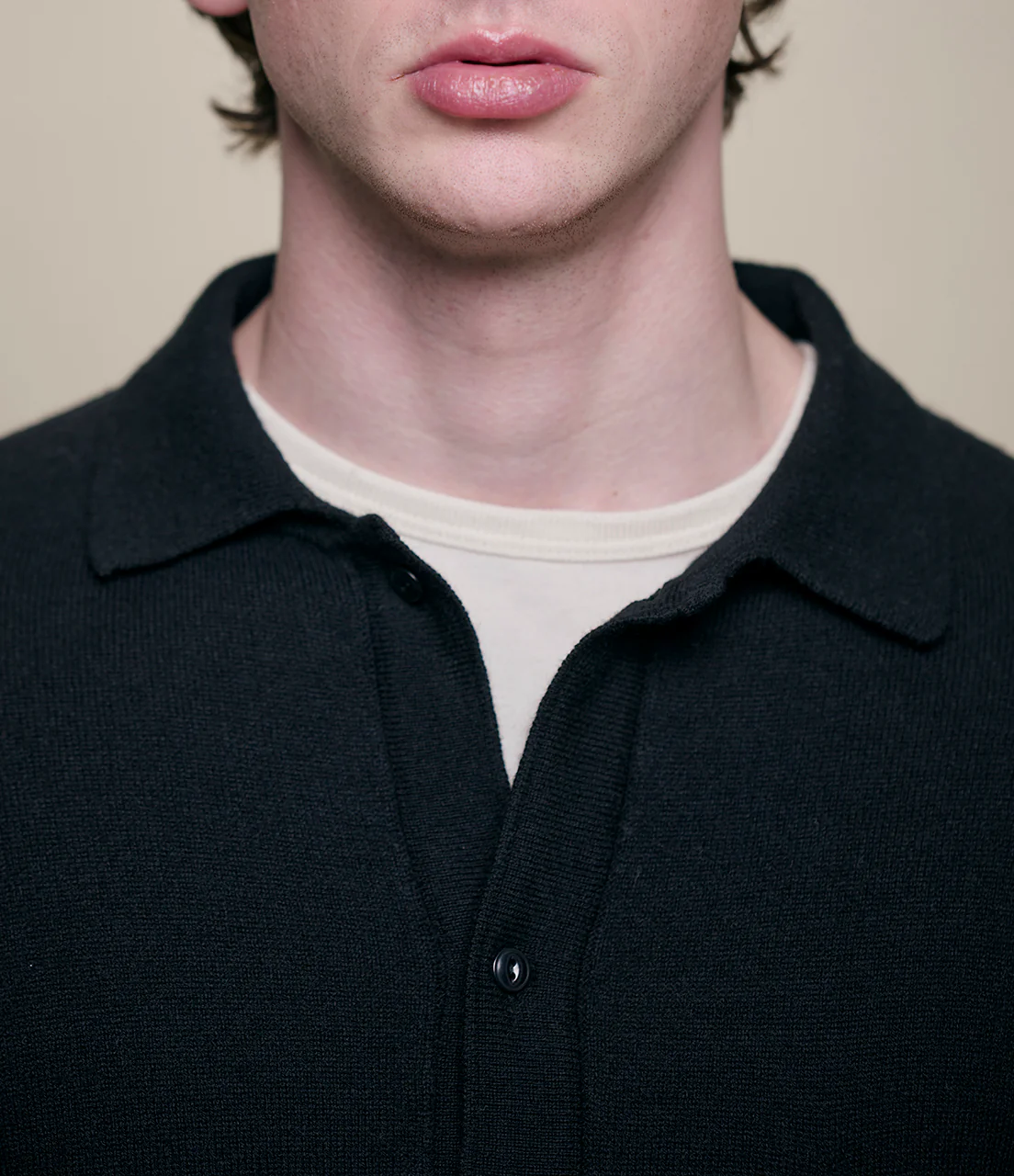 Merino Wool-Cashmere-Silk Long Sleeve Shirt - Image 3