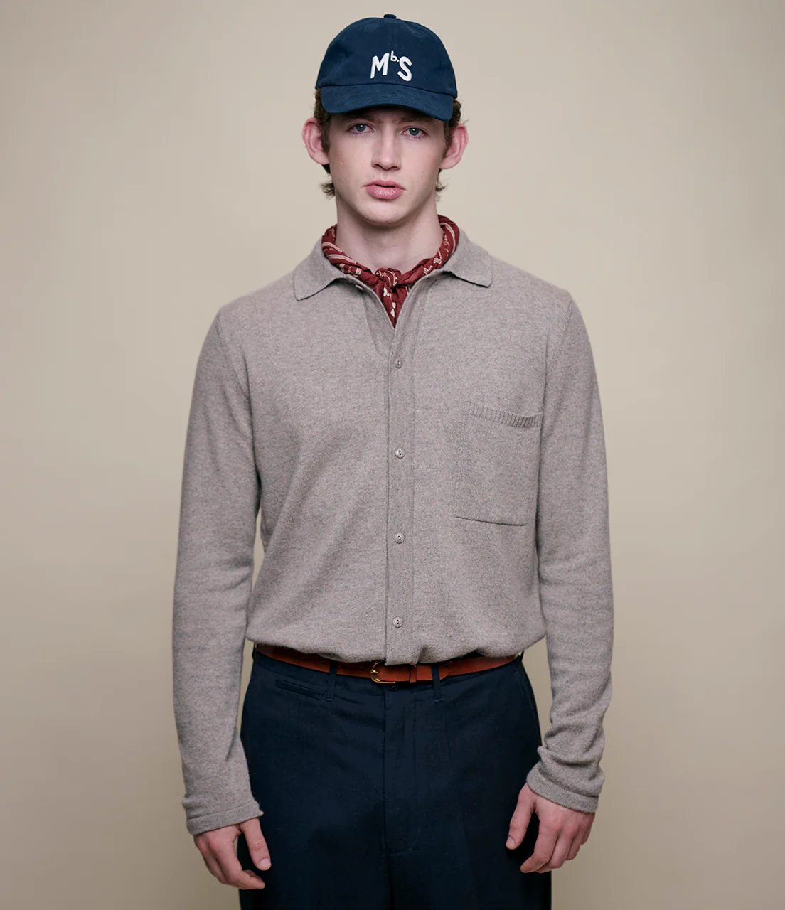 Merino Wool-Cashmere-Silk Long Sleeve Shirt - Image 5