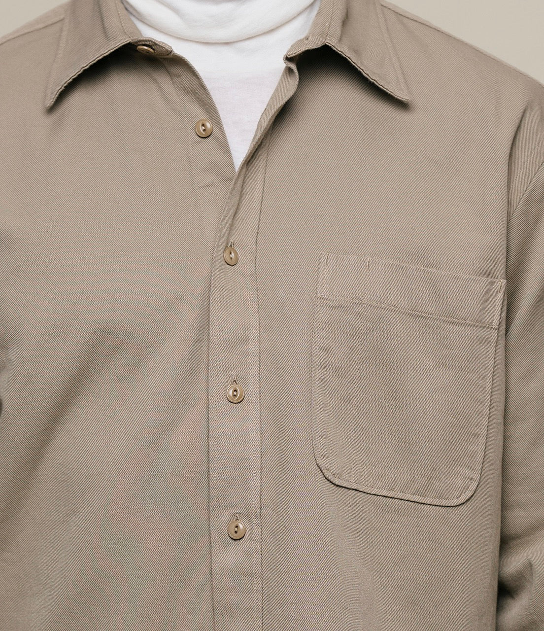 Sturdy Cotton Twill Long Sleeve Shirt - Image 3