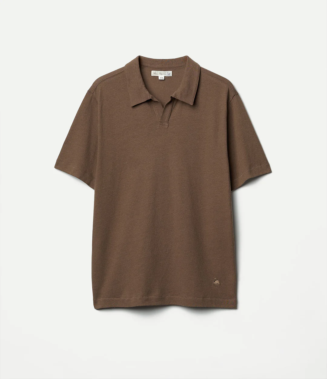 Linen-Cotton Relaxed Fit  Short Sleeve Polo Shirt - Image 2