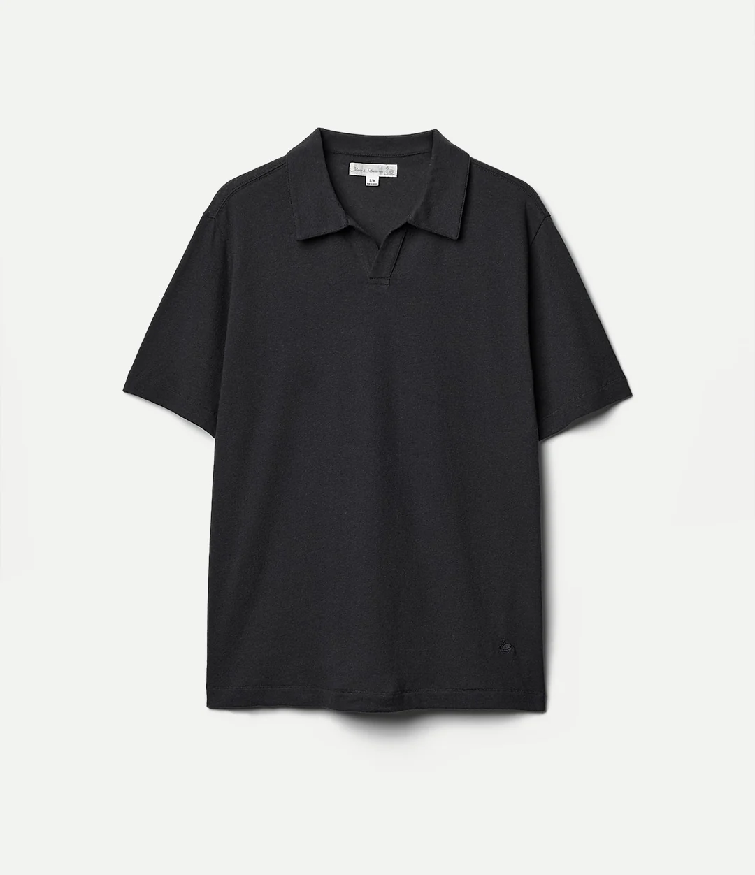 Linen-Cotton Relaxed Fit Short Sleeve Polo Shirt - Image 2