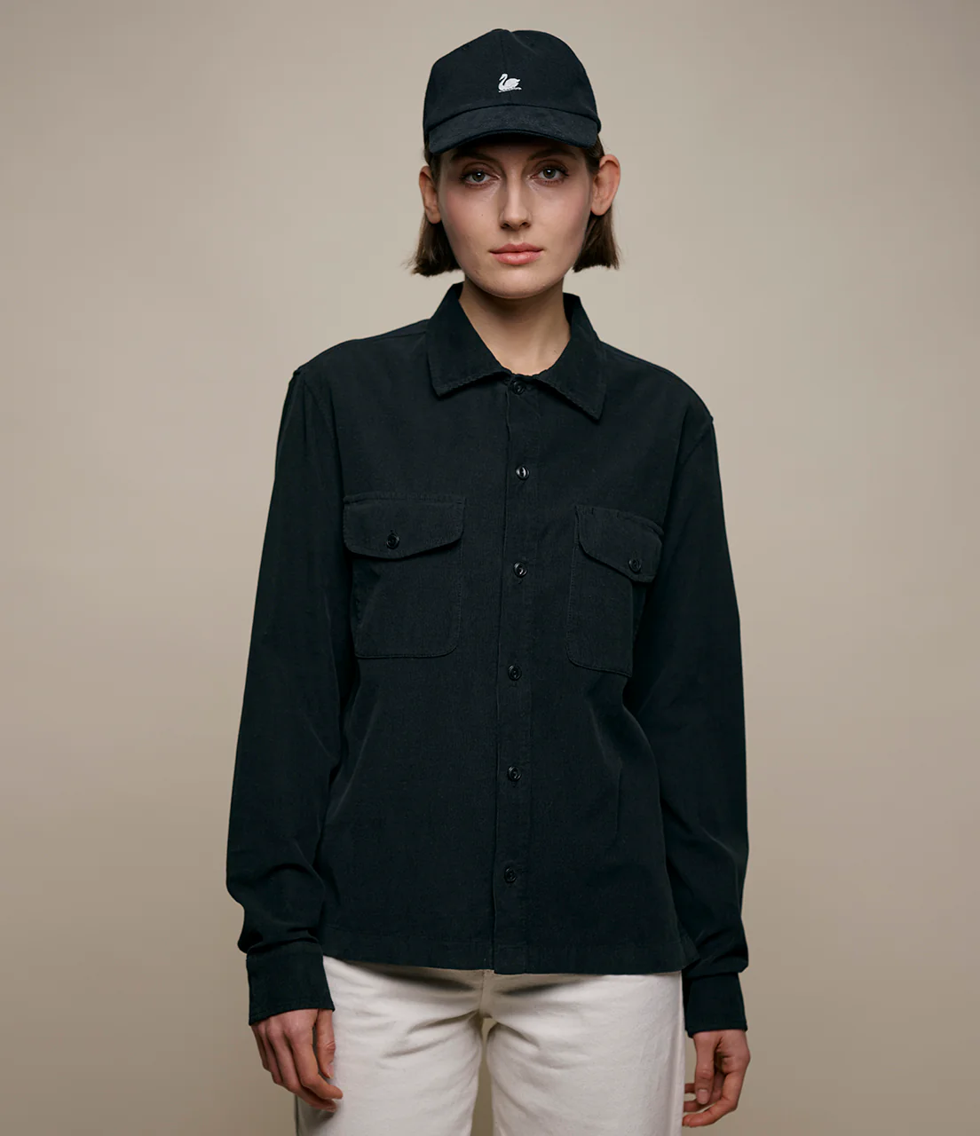 Lightweight Cotton Corduroy Long Sleeve Shirt - Image 2