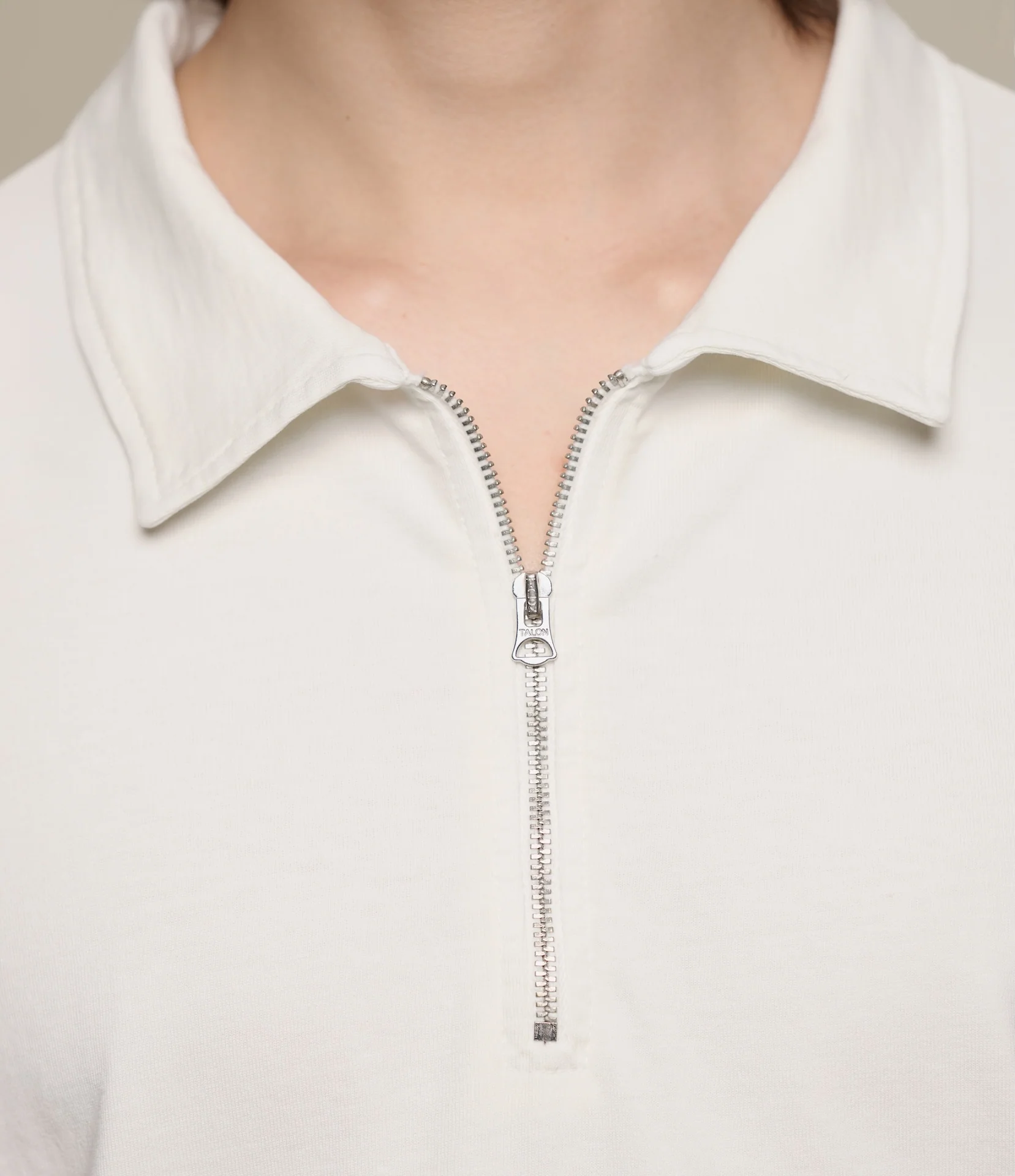 Sturdy Boxy Fit Giza Cotton-Hemp Zip T-Shirt - Image 3