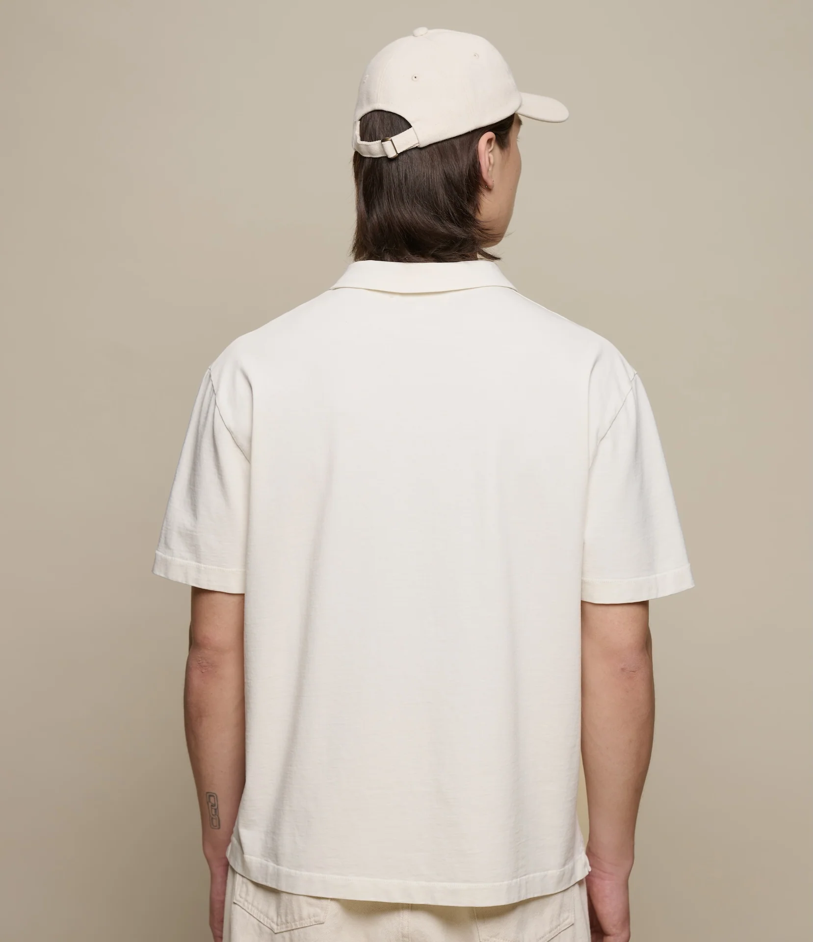 Sturdy Boxy Fit Giza Cotton-Hemp Zip T-Shirt - Image 4