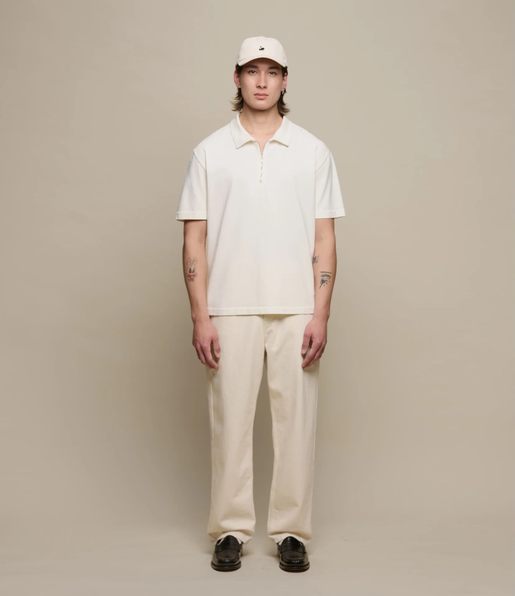 Sturdy Boxy Fit Giza Cotton-Hemp Zip T-Shirt - Image 5