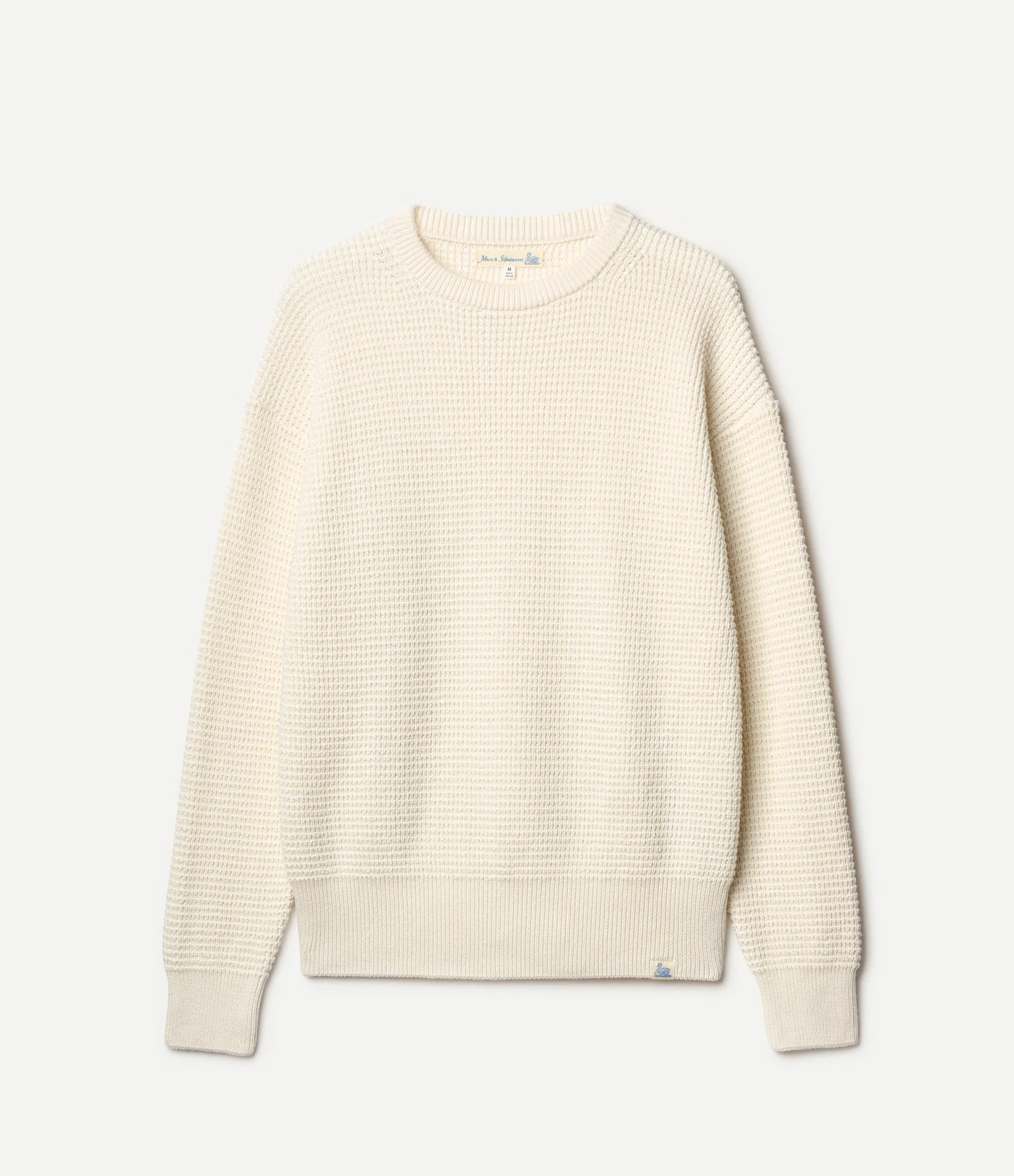 Sturdy Cotton-Cashmere Waffle Structured Sweater - Image 2