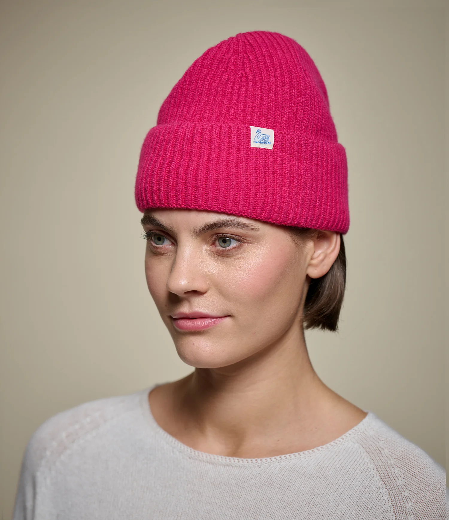Ribbed Merino Wool-Cashmere-Silk Beanie - Image 2