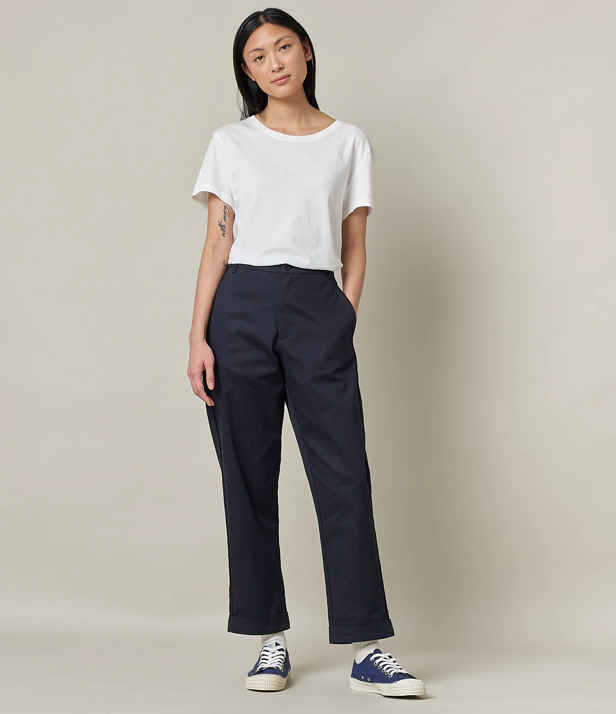 1955s Cotton Twill Women's Ankle Length Chino Pants - Image 5