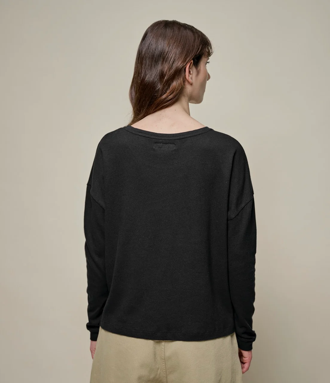 Linen-Cotton Relxed Fit Women's Longsleeve - Image 4