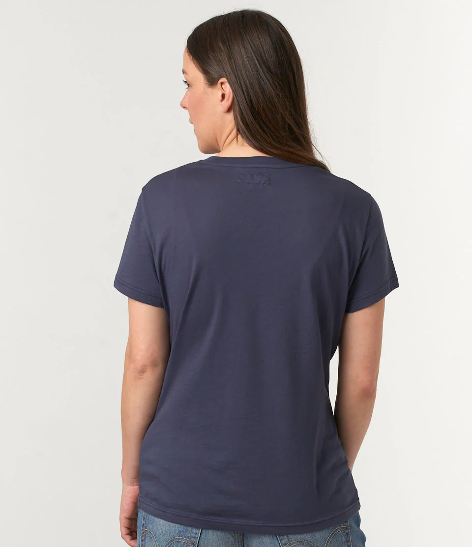 Lightweight Cotton Jersey Women's V-Neck T-Shirt - Image 4