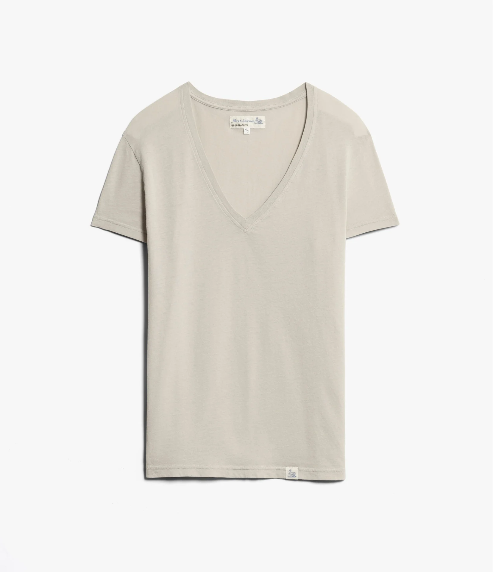 Lightweight Cotton Jersey Women's V-Neck T-Shirt - Image 2
