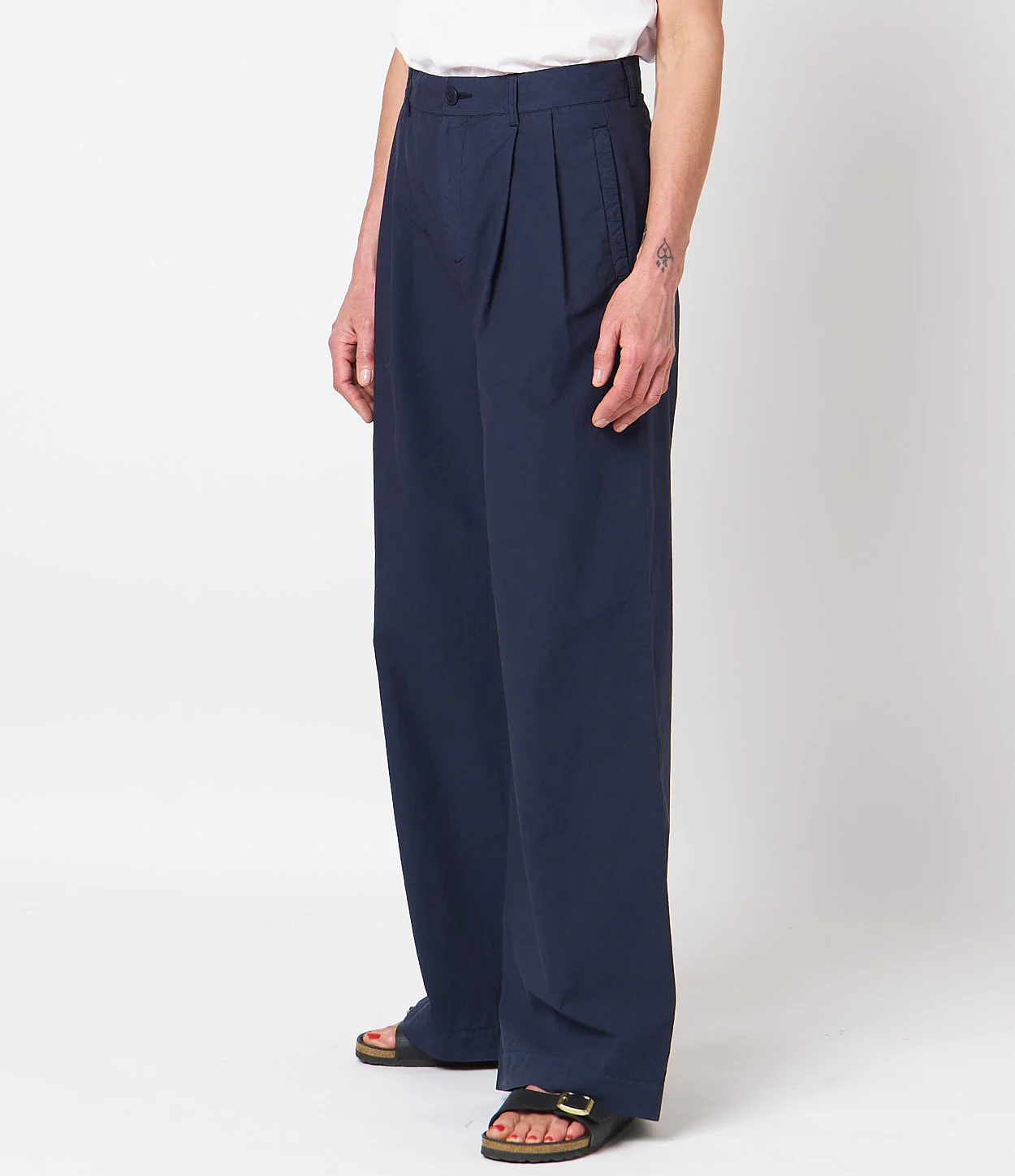 Marlene Style Pleated Cotton Poplin Women's Pants