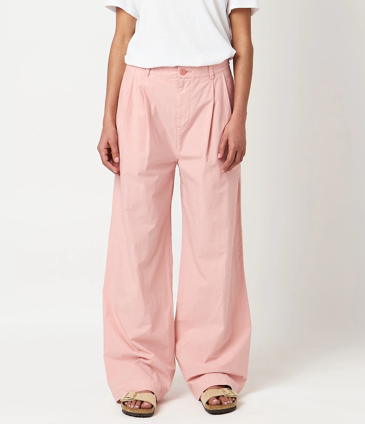 Marlene Style Pleated Cotton Poplin Women's Pants