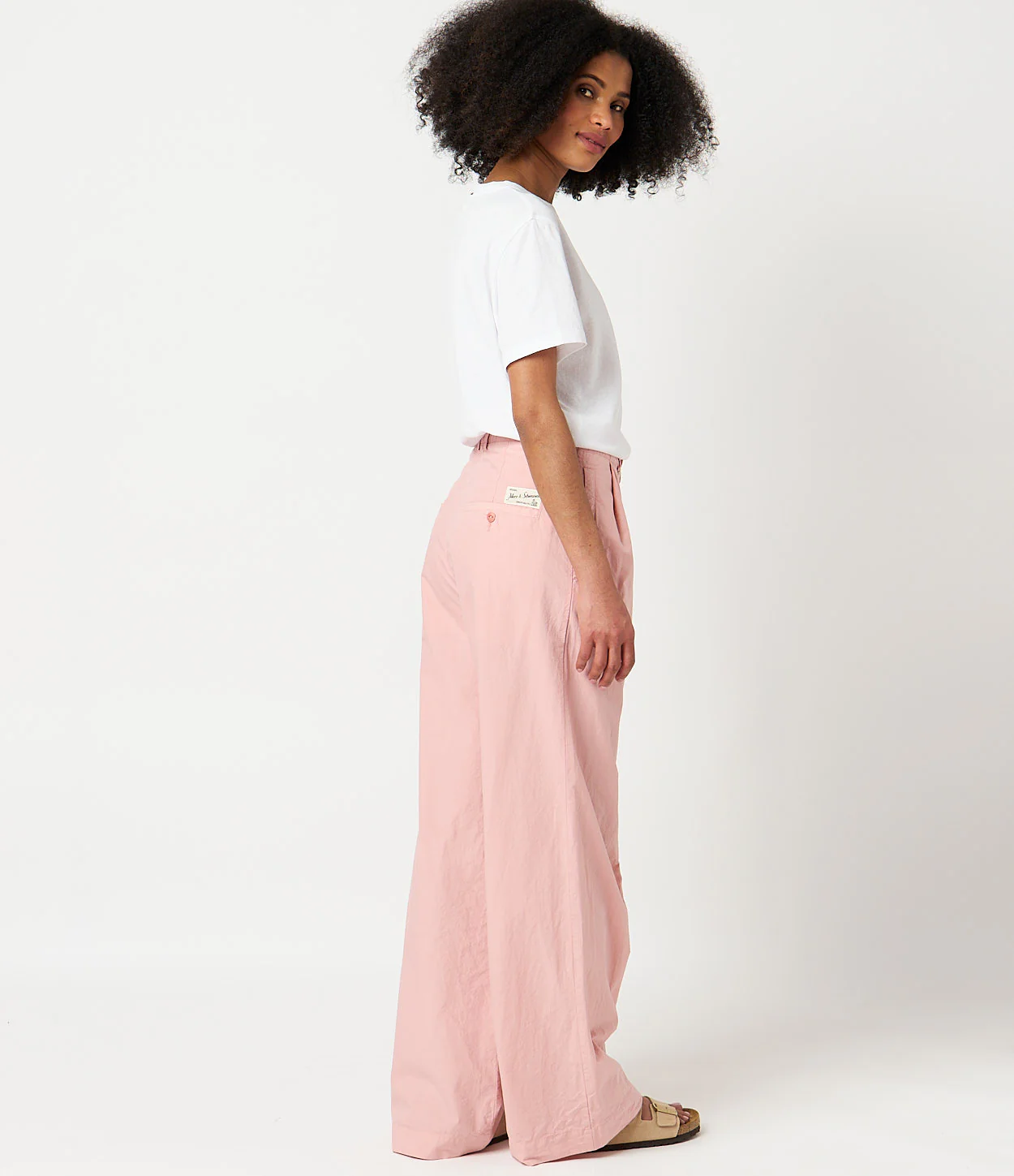 Marlene Style Pleated Cotton Poplin Women's Pants - Image 5