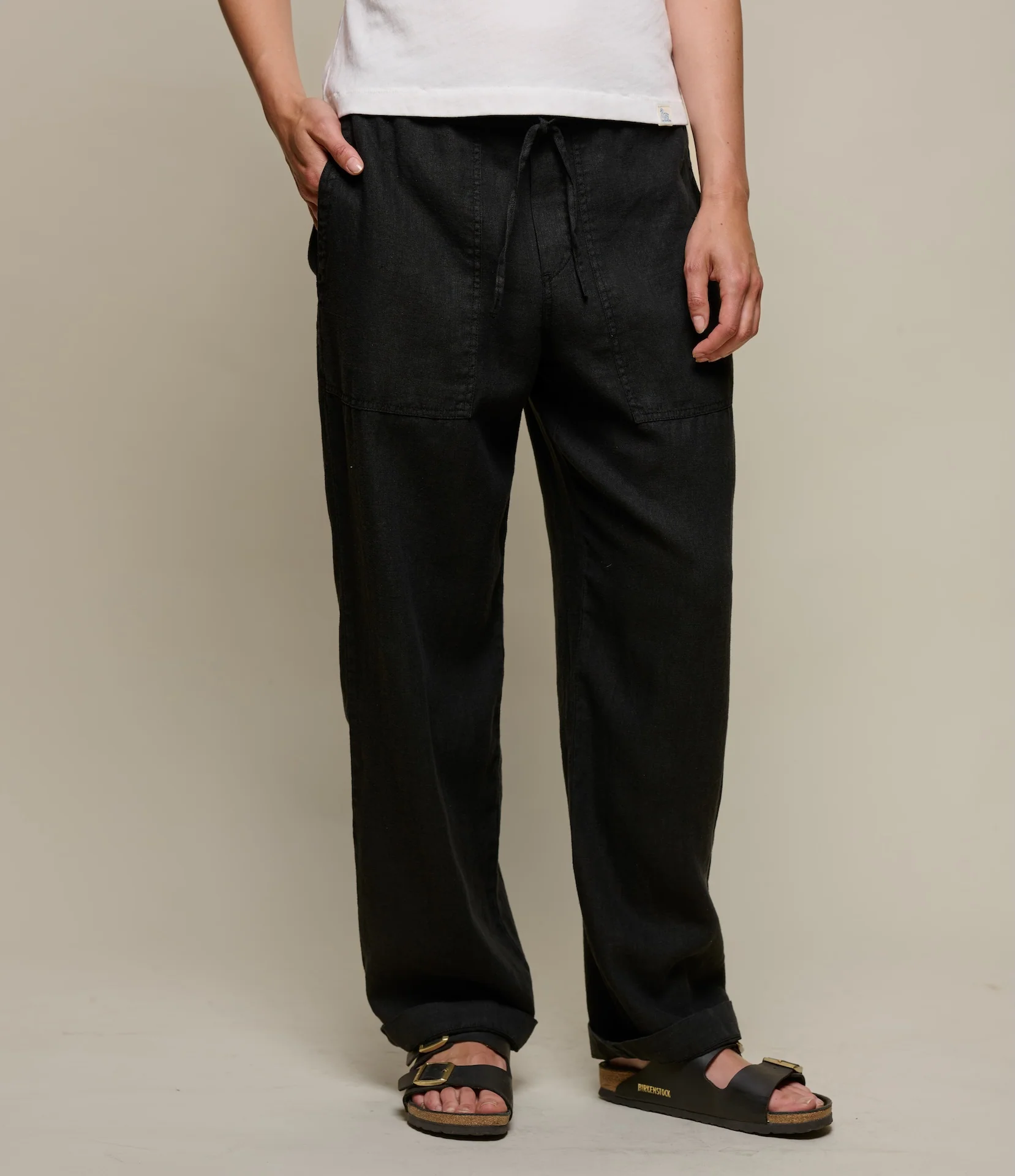 Worker's Linen Drawstring Pants - Image 7